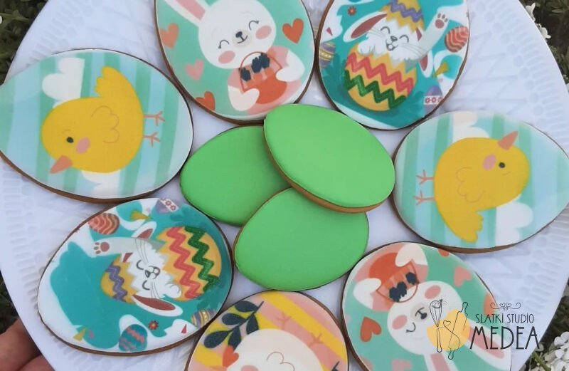 Štampa na medenjacima uskrsnji medenjaci u obliku jajeta